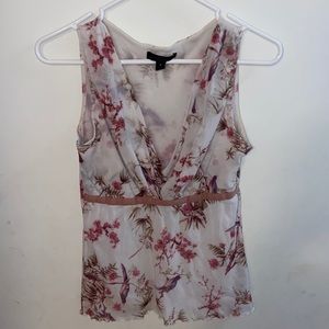 Anthropologie Floral Bird Blouse